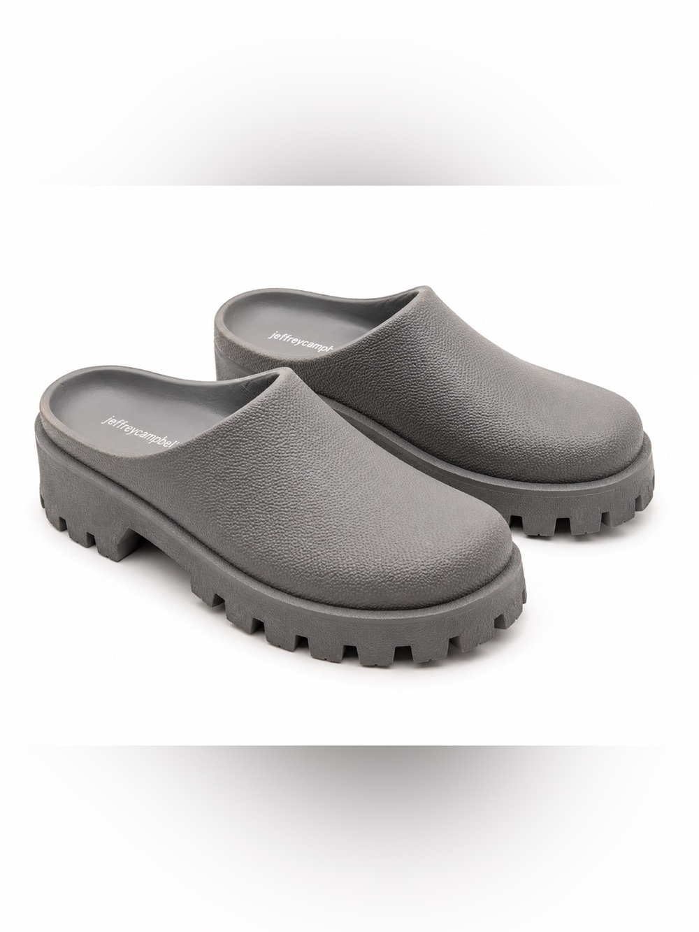Jeffrey Campbell Gray Lugged Platform Clogs Mules Women’s 6 EU 37